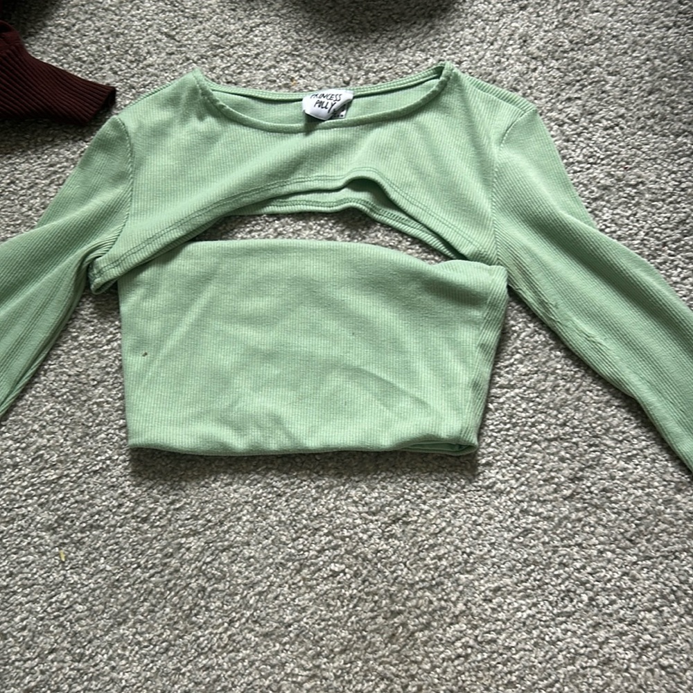 Long Sleeve two piece princess polly top size small